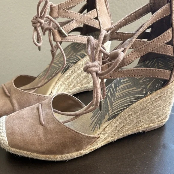 Target Tan Espadrille Lace-Up Shoes - Picture 4 of 7